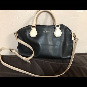 Kate Spade Black Leather Satchel Purse Bag